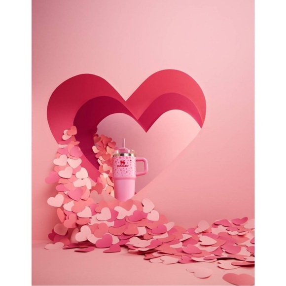 New Stanley Sweet Hearts X Target Exclusive Pink Valentine 20 oz Tumbler 2024 - Picture 5 of 6